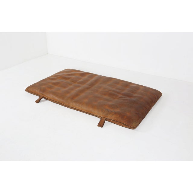 1930s Vintage Thick Leather Gym Mat, 1930s For Sale - Image 5 of 12