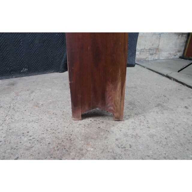 Antique Mahogany Lawyer Library Office Bookshelf Bookcase Console 53" For Sale - Image 10 of 12