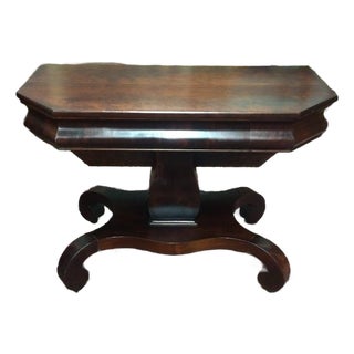 Antique Empire Games Table, Mahogany For Sale