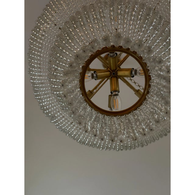 1960s AERIN Modern Glass Chandelier For Sale - Image 5 of 6