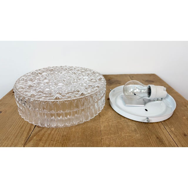 Vintage Glass Wall Light, 1970s For Sale - Image 9 of 17