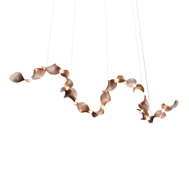 Dune 16 Curve Chandelier with Shades in Copper Metallic Tone by Daniel Becker for Moss Objects For Sale - Image 10 of 10