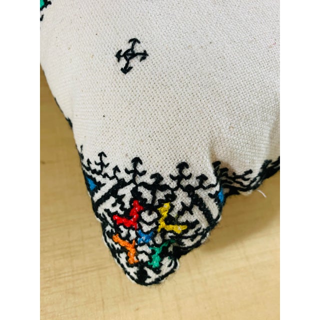 Hand Embroidered Boho Chic Small Pillows, Set of Four For Sale - Image 4 of 8