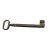 Large Rare 18th Century Hand Wrought Iron Open Barrel Shaft Bit Skeleton Key For Sale