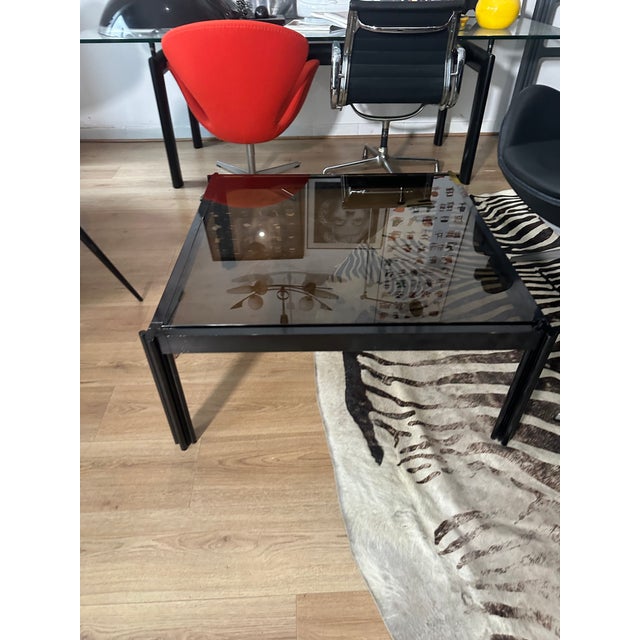 Glass and Metal Coffee Table by George Ciancimino for Mobilier International, 1975 For Sale - Image 6 of 13