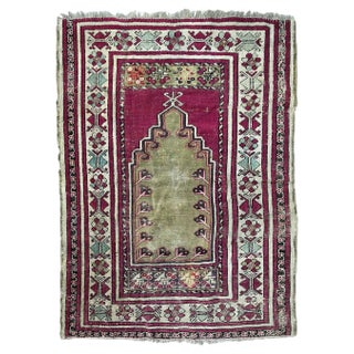 Antique Turkish Anatolian Prayer Rug For Sale