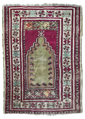 Antique Turkish Anatolian Prayer Rug