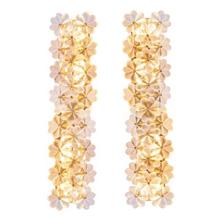Vintage Wall Sconces in Crystal and Brass by Ernst Palme, Germany, 1960, Set of 2 For Sale