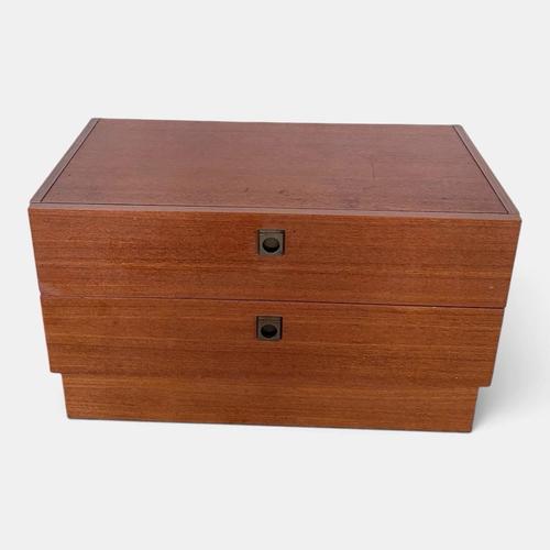 Gold Mid-Century Teak Low Two-Drawer Chest from G Plan, 1960s For Sale - Image 8 of 10