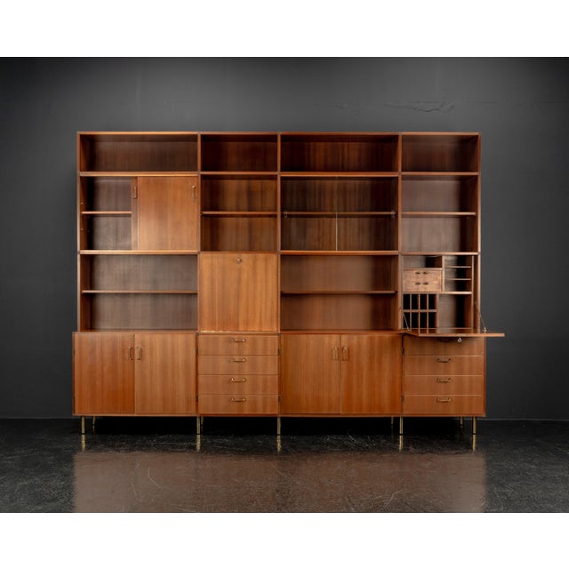 Brown Sideboard with Shelves by Erwin Behr Study for BMZ, 1950s For Sale - Image 8 of 18