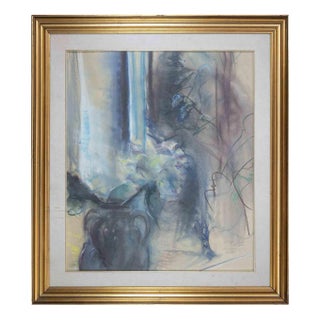 Alfonso Avanessian, Still Life with Window in the Background, Oil on Canvas, 1980, Framed For Sale