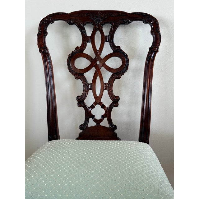 Set of 10 Carved Chippendale Mahogany Dining Chairs For Sale In New York - Image 6 of 11