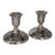Vintage Silver Plated Art Deco Style Taper Candle Holders - A Pair For Sale