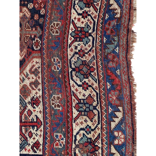 Textile 1900 - 1909 Antique Qashqai Kashkuli Rug With All Over Design, 9ft 4in X 5ft 6.4in For Sale - Image 7 of 11