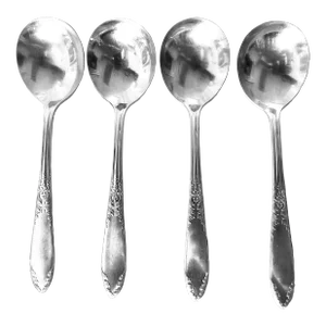 Vintage National Silver Co. Silver Plated Soup Spoons- Set of 4
