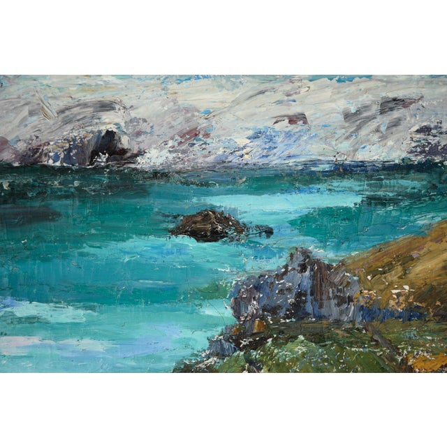 Looking Down at the Ranch, Abstract Expressionist Landscape by Alma B. Leamey For Sale - Image 12 of 13