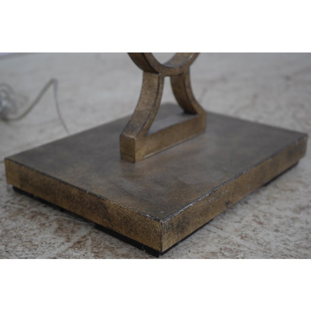 Metal 1980s Owen Ringed Mid Century Modern Brutalist Floor Lamps - Pair For Sale - Image 7 of 11
