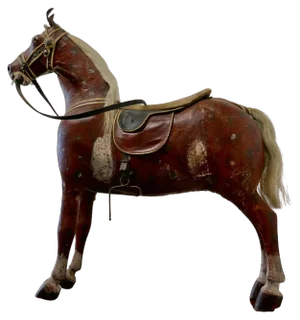 Arts and Crafts Canvas Toy Horse Model, 1920s