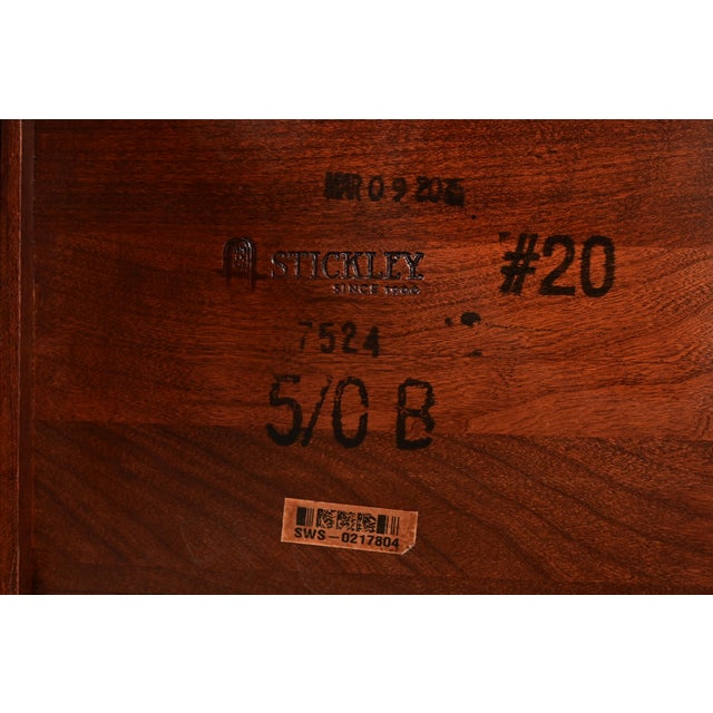 L. & J. G. Stickley French Empire Cherry Wood Queen Size Sleigh Bed For Sale - Image 10 of 11