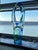 Abstract Late 20th Century Signed A. Tablonski Polish Art Glass Sculpture -- 18" Blue Green Crystal Modernist Vase For Sale - Image 3 of 13