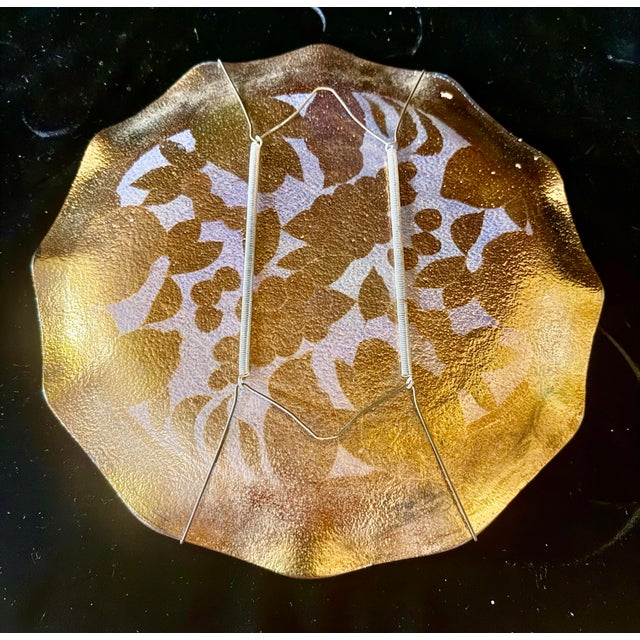 Mid 20th Century Fused Art Glass Decorative Plate For Sale - Image 6 of 12