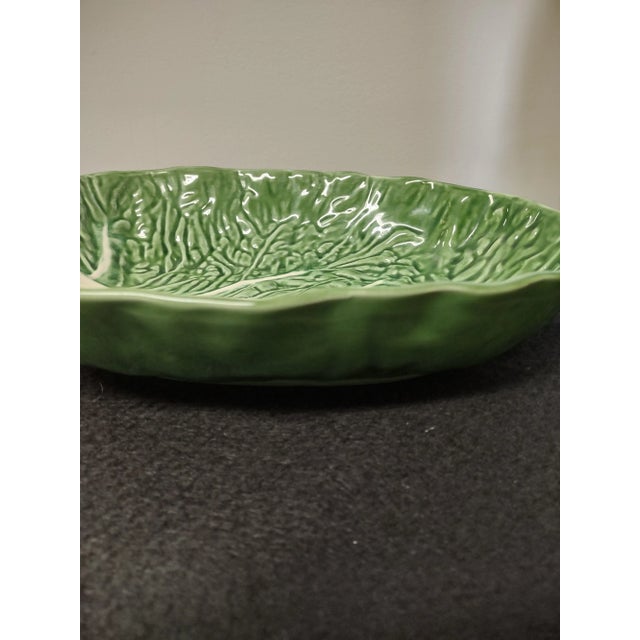 Unusual oval shape. Large size for salads or sides. Food always looks so attractive on cabbage pieces.