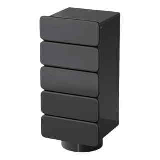 Marte D5 Cinquino High Dresser with 5 Drawers and Black Finish by Ultramobili For Sale
