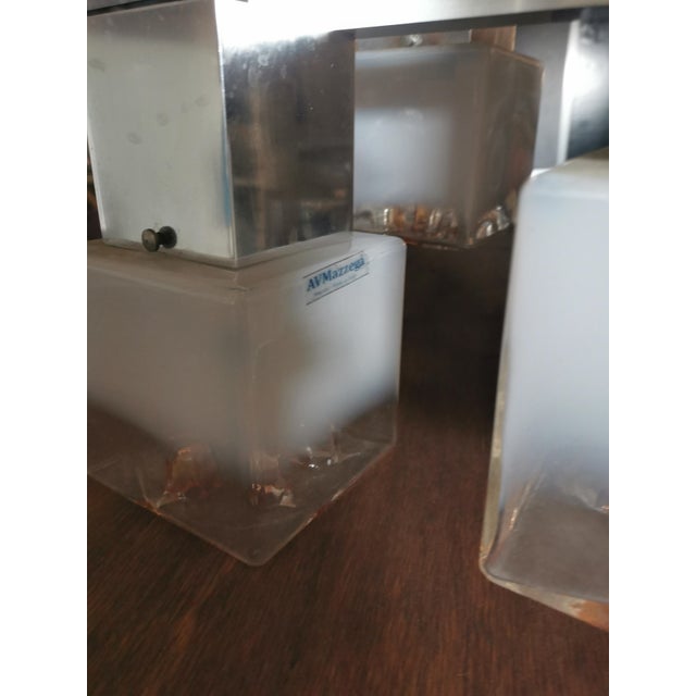 Cubic Chandelier in Chromed Metal by Gaetano Sciolari for Mazzega, 1970s For Sale - Image 6 of 7