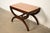 Kindel Furniture Regency Carved Mahogany Curule Vanity Bench or Stool For Sale - Image 12 of 12