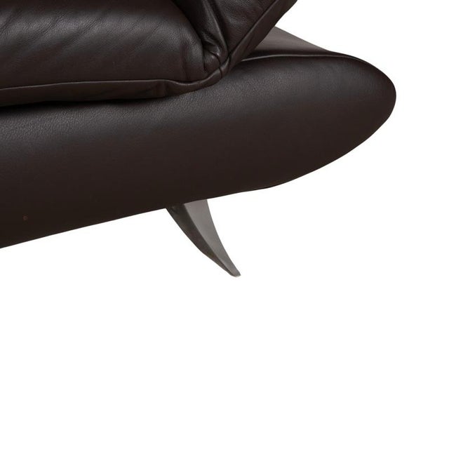 Leather Three-Seater Brown Manual Function Sofa from Koinor Velluti For Sale - Image 9 of 17