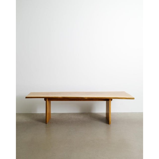 1970s Vintage Danish Wooden Free Form Sculptural Bench, Console or Coffee Table in Solid Oak, 1970s For Sale - Image 5 of 7