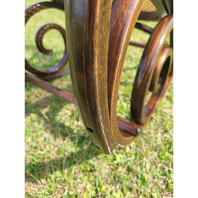 Mid-Century Modern Thonet-Style Bentwood & Cane Rocking Chair For Sale In Mobile - Image 6 of 11