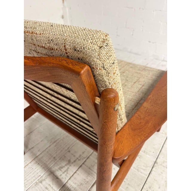 Beige Teak Easy Chair from Glostrup, Denmark For Sale - Image 8 of 10