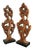 Vintage 1960s Teak Modernist Sculptures - a Pair For Sale