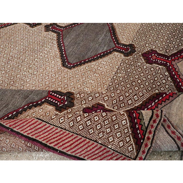 Galerie Shabab Collection Mid-20th Century Turkish Anatolian Wide Gallery Runner For Sale - Image 9 of 10