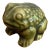 Late 20th Century Tiny Ceramic Frog Figurine For Sale