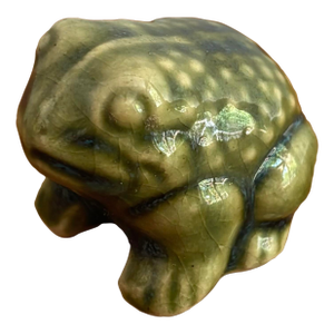 Late 20th Century Tiny Ceramic Frog Figurine