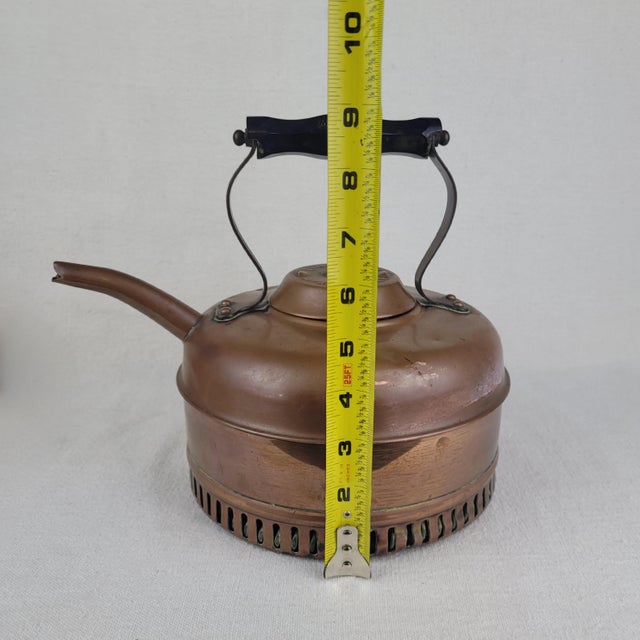 Vintage Linaglow Heatmaster Copper Rapid Boil Tea Kettle Vented Base For Sale - Image 12 of 14