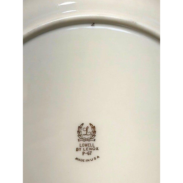 Vintage Lenox Lowell P-67 Gold Stamp Gold Encrusted Dinner Plates-Set of 4 Usa For Sale - Image 4 of 4