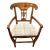 Vintage Milling Road by Baker Maple Armchair With Neutral Plaid Upholstered Seat For Sale
