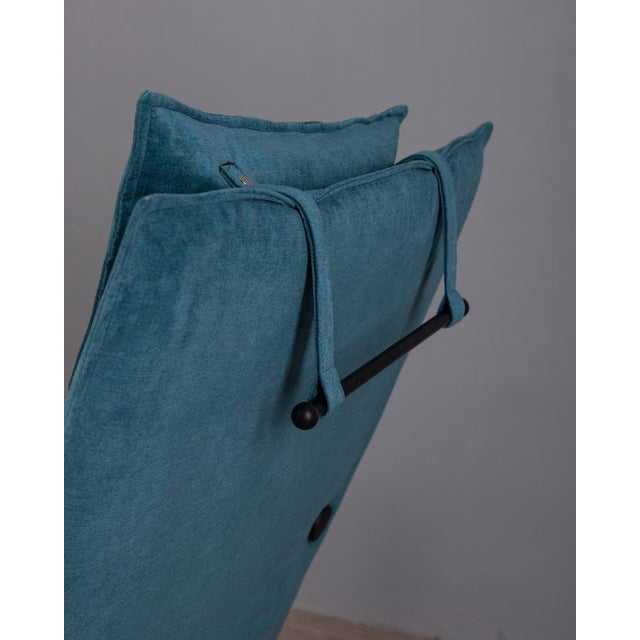 Blue Vintage Blue Rocking Chair by Burkhard Vogtherr for Arflex, 1980s For Sale - Image 8 of 11