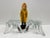 Blenko Pair of Early 21st Century Clear Blenko Glass Candlesticks in Icy Tripod Style For Sale - Image 4 of 11