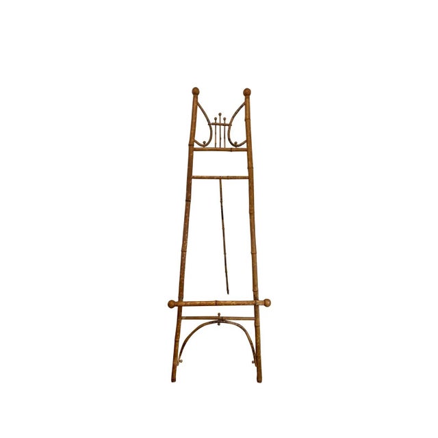 Antique Aesthetic Movement Scorched Bamboo Artist’s Easel, Circa 1885 For Sale - Image 4 of 5