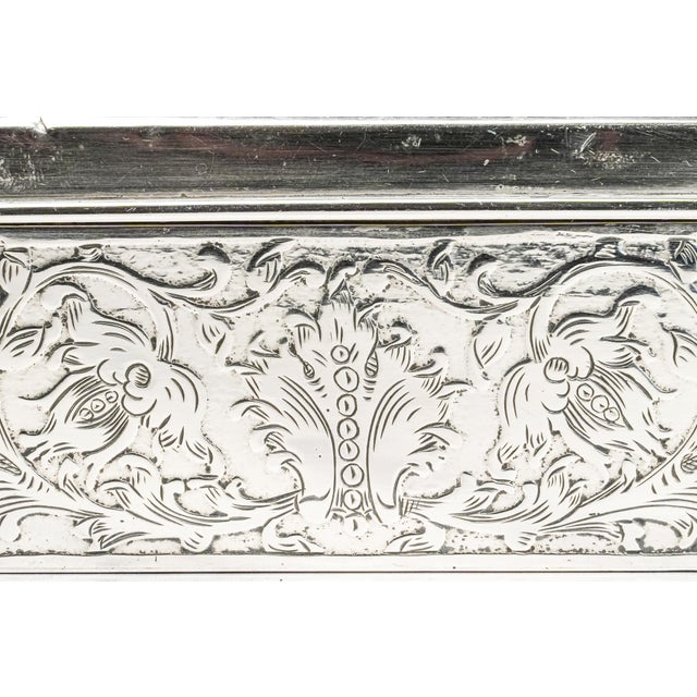 Stunning Antique Tiffany & Co Sterling Silver Box Art Nouveau Engraved Presentation Box Nyc New York History Luxury Home Decor For Sale - Image 10 of 16
