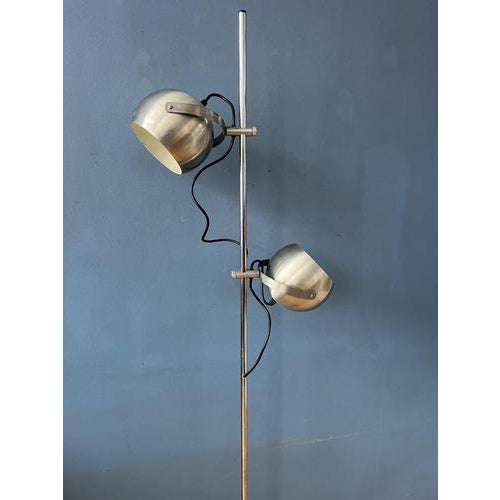 Silver Vintage Herda Eyeball Floor Lamp For Sale - Image 9 of 13