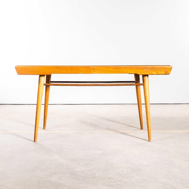 1950s Mid-Century Angular Low Table with Dark Slate Laminate Top, 1950s For Sale - Image 5 of 8