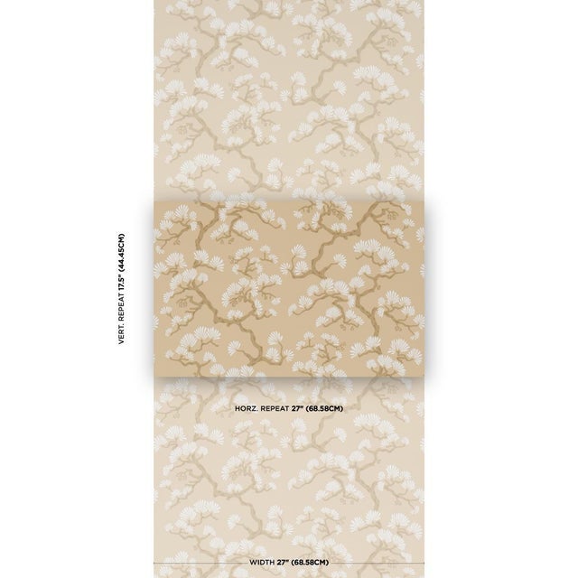 Stylized flowering trees grace Hinata, a modern homage to traditional Japanese design thats screen-printed by hand. This...