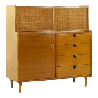 Edmond Spence Mid Century Maple Highboy Dresser For Sale