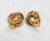 Vintage 1969 Signed Henkle & Grosse Germany Goldtone Knot Clip Earrings- 2 Pieces For Sale - Image 9 of 10