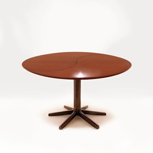 Mid-Century Modern Mid-Century Danish Yin-Yang Teak Extending Dining Table by Ole Gjerløv-Knudsen & Torben Lind for France & Son For Sale - Image 3 of 11